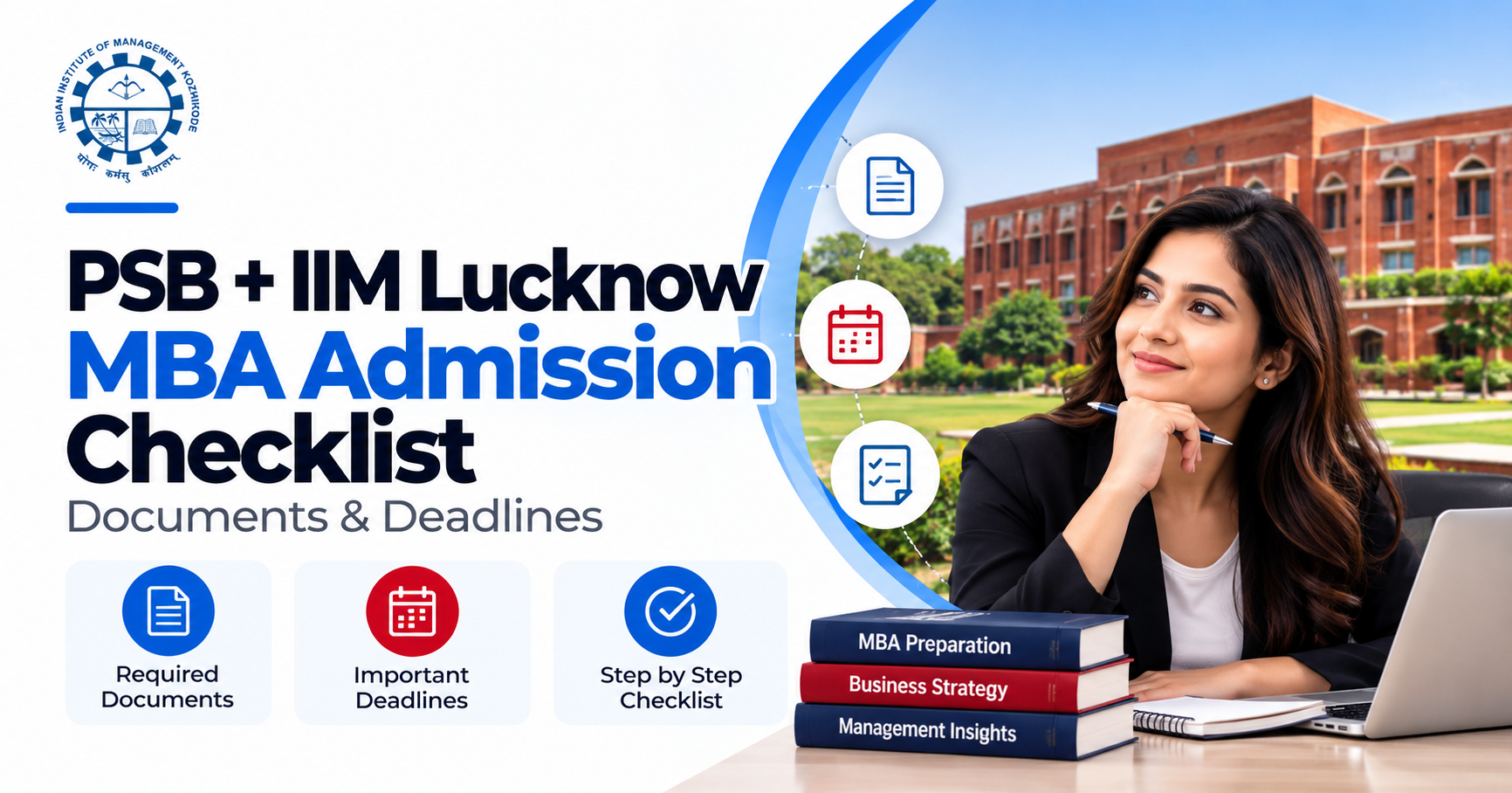MBA Admission Checklist with Campus Study Scene